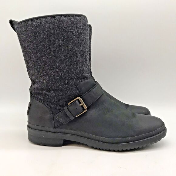 UGG Shoes - UGG Black and Gray Combat Boots
